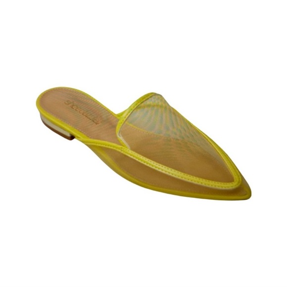 Sz 8.5 Franceen Pointed Toe Yellow Flats NIB - Picture 5 of 5